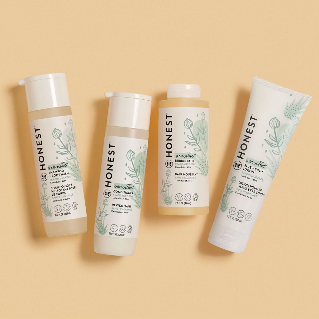 Honest Fragrance-Free Complete Bathtime Kit
