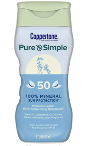 Coppertone Pure and Simple SPF 50 Mineral Lotion tested by Without Fragrance