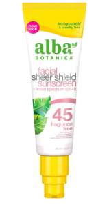 Best fragrance-free face sunscreens - Alba Botanica Facial Sheer Shield Sunscreen