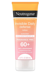 Neutrogena Invisible Daily Defense SPF 60+ Fragrance Free sunscreen lotion